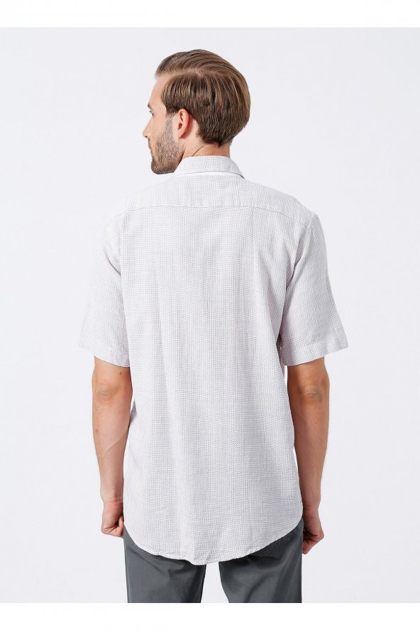 Kısa Kollu Gömlek, 2xl, Bej - Resim 4