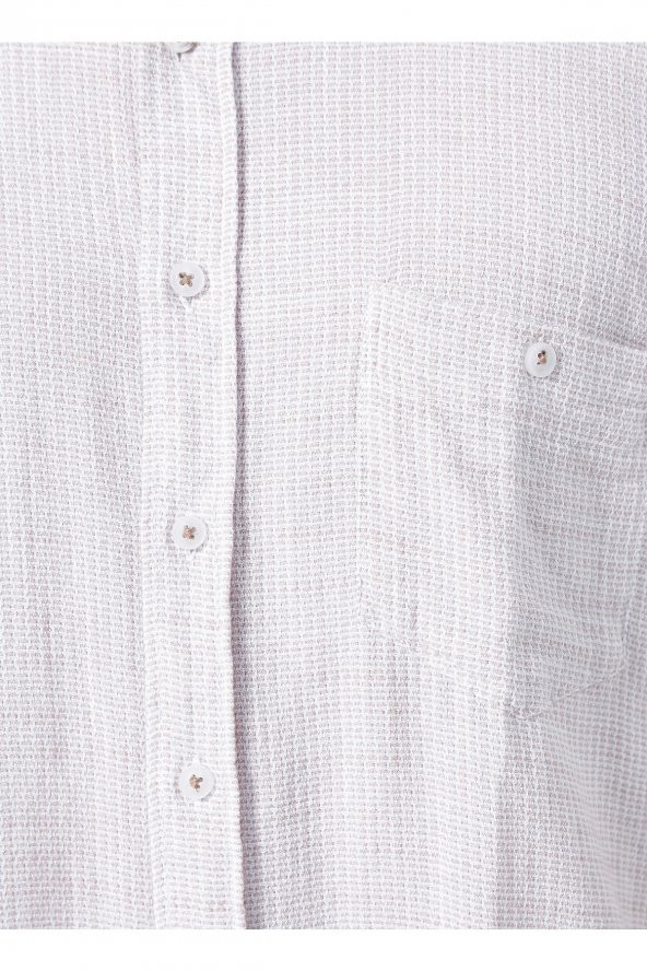 Kısa Kollu Gömlek, 2xl, Bej - Resim 5