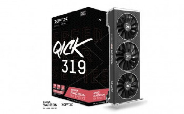 XFX Speedster QICK 319 AMD Radeon RX 6750 XT RX-675XYJFDP 12GB GDDR6 192Bit DX12 Gaming (Oyuncu) Ekran Kartı - 1