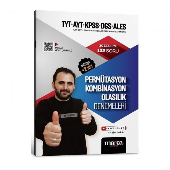 Marka YKS KPSS DGS ALES Permütasyon, Kombinasyon, Olasılık 30 Deneme Video Çözümlü Marka Yayınları - 2