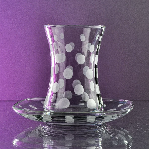 Decocia Nazen 12 Kişilik 24 Parça Çay Seti 175cc Hotpoint Desenli - Resim 4