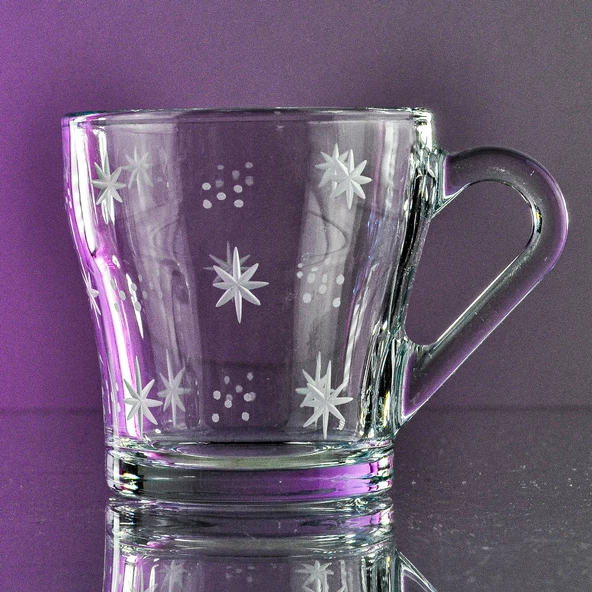 DECOCIA K20 2Lİ CAM KUPA 205CC SEMA DESENLİ - Resim 3