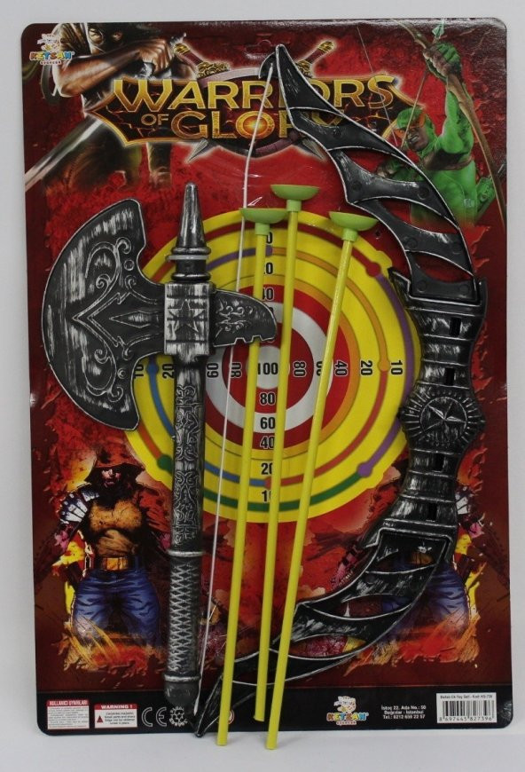 Oyuncak Ok Yay Balta Seti Dev Boy 5 Parça - Resim 2