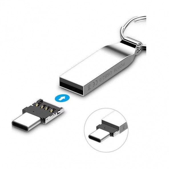 Type C To Usb Çevirici Mini Dönüştürücü Adaptör - 3
