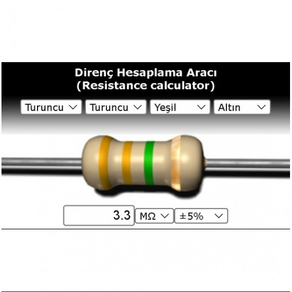 OEM 3.3 Mr (Miliohm) Direnç