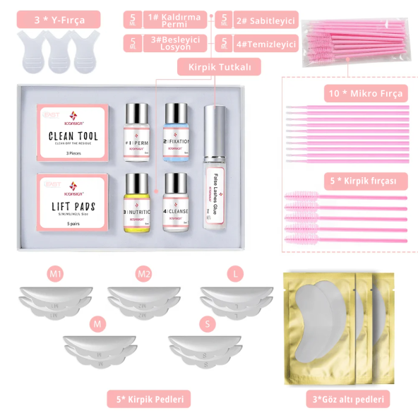 iconsign Kaş Kirpik Perma Lifting Seti Profesyonel Kirpik Perma Full Set - 2