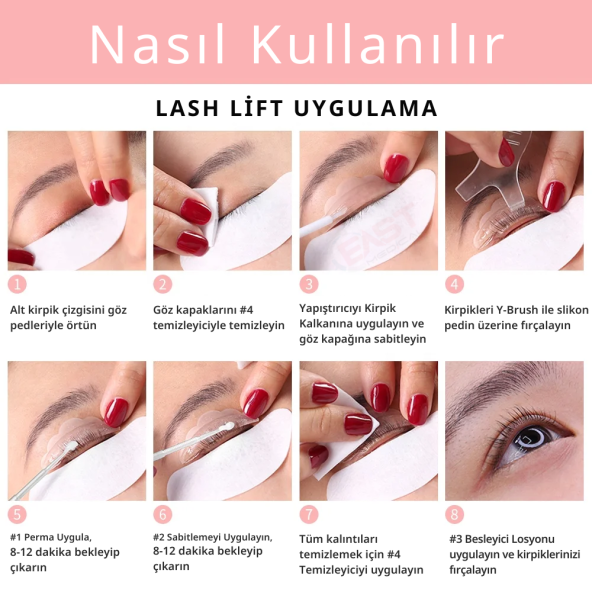 iconsign Kaş Kirpik Perma Lifting Seti Profesyonel Kirpik Perma Full Set - 4