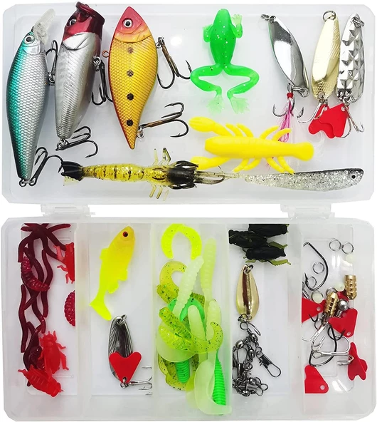 Valkyrie 78 Parça Rapala Jig Sahte Olta Yem ve Aksesuar Seti Tatlı ve Tuzlu Su Uyumlu - 3