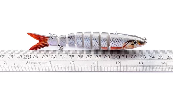 Valkyrie 8 Eklemli 3D Oynak Rapala 13.5gr Sahte Balık Yem Wobblers Swimbait Tuzlu ve Tatlı Su - 10
