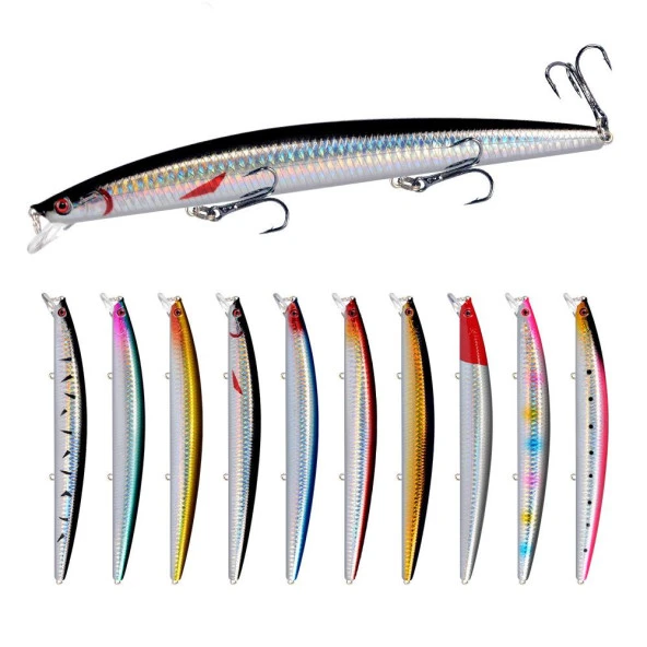 Valkyrie 10 Adet 18cm 24gr Minnow Rapala Sahte Yapay Yem 1. Kalite Ekonomik Paket - 2