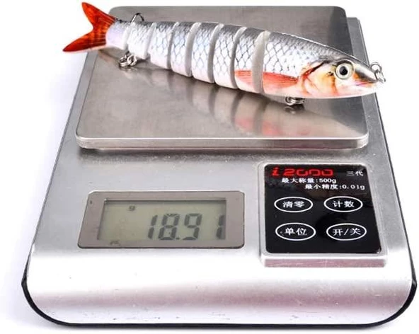 Valkyrie 8 Eklemli 3D Oynak Rapala 13.5gr Sahte Balık Yem Wobblers Swimbait Tuzlu ve Tatlı Su - 7