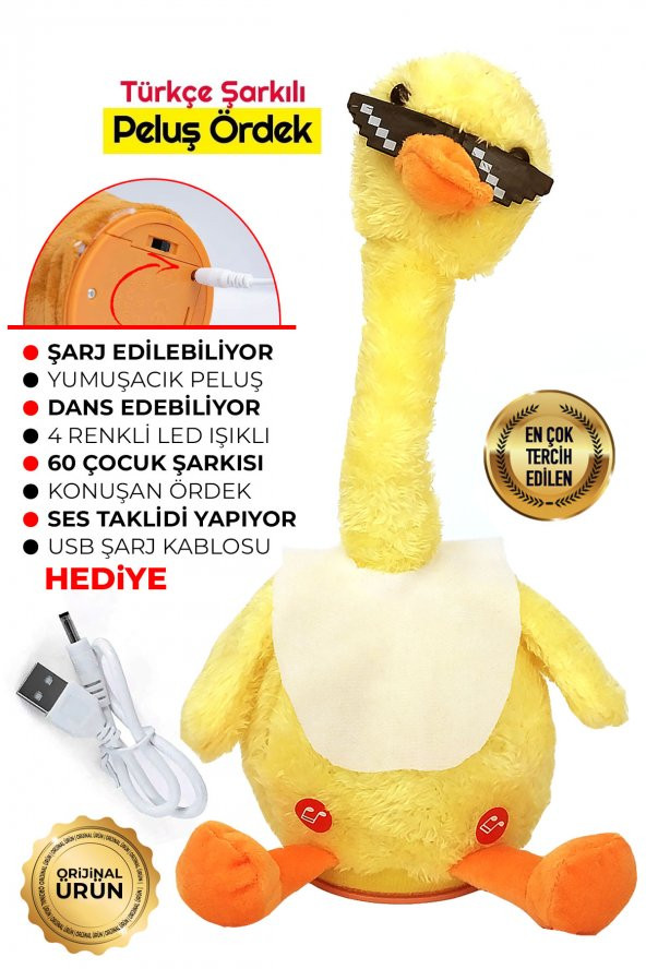 Türkçe Müzikli,  Sarjlı Konuşan Dans Eden Ördek Sarjlı