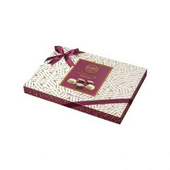 Elit Çikolata Luxury Praline Spesiyal Çikolata Bordo Kutu 248g