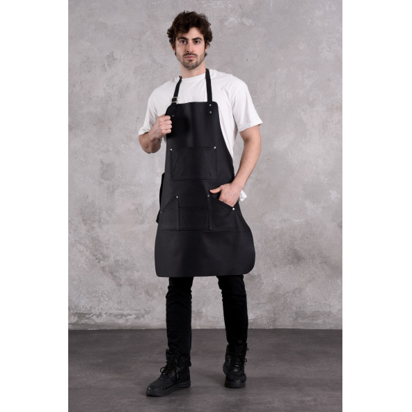 Dana derisi önlük siyah renk erkek - 4