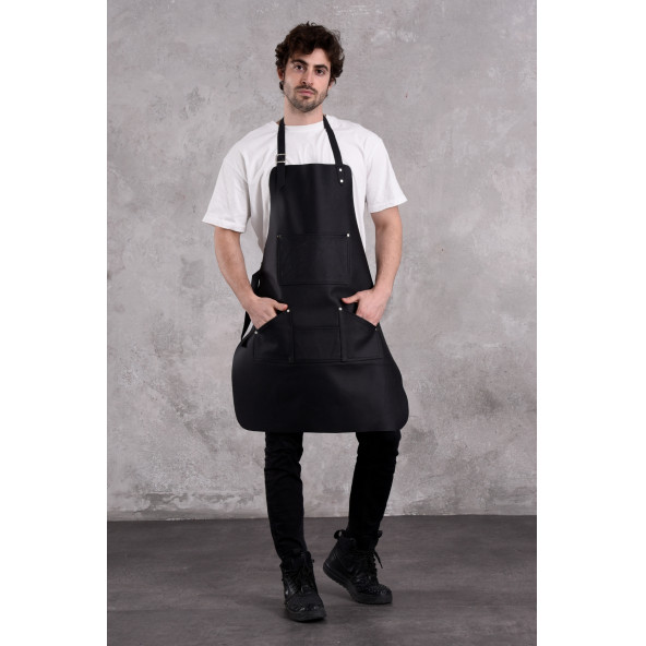 Dana derisi önlük siyah renk erkek - 7