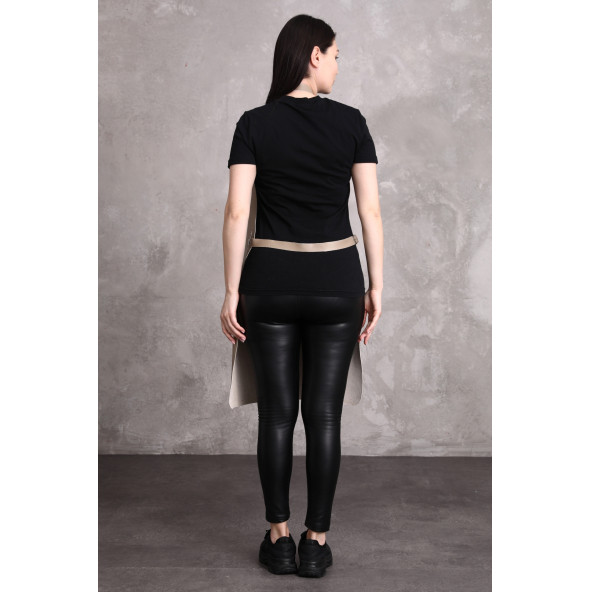 Dana derisi önlük gri renk bayan - 11