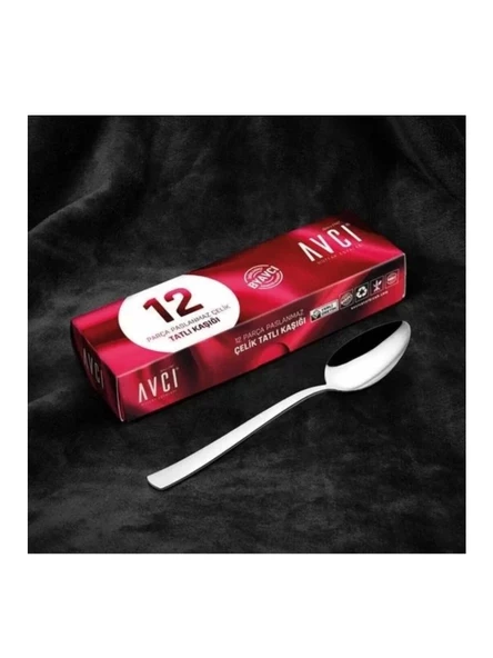 Avcı 415 İstanbul Çelik Tatlı Kaşığı 12'li