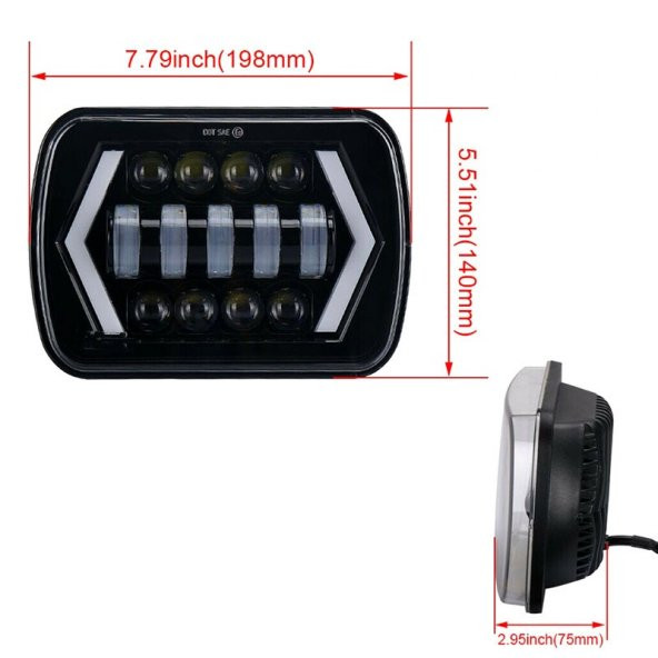 Offroad sis lambası beyaz, amber sinyal 60w 12-60v adet/ LASS300 - 3