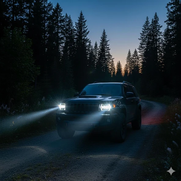 Offroad sis lambası beyaz, amber sinyal 60w 12-60v tek adet Premium tasarım - Resim 2