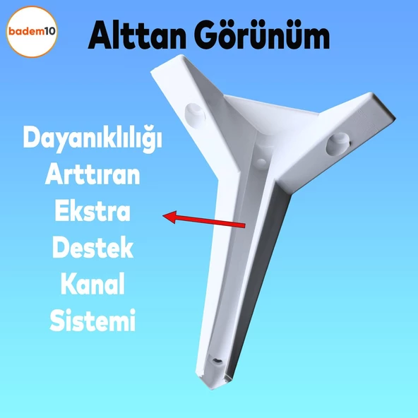 Kale Lüks Mobilya Kanepe Tv Ünitesi Koltuk Ayağı 18 Cm Beyaz Konsol Ayakları - 5