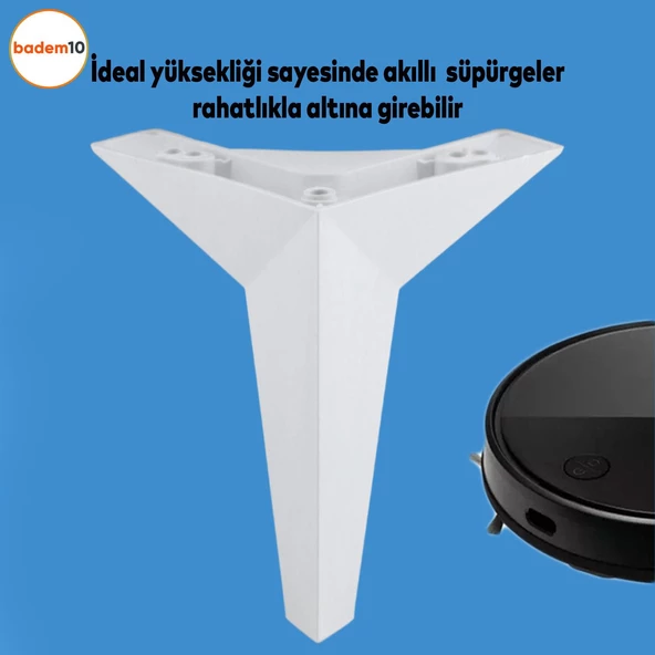 Kale Lüks Mobilya Kanepe Tv Ünitesi Koltuk Ayağı 23 Cm Beyaz Konsol Ayakları - 2