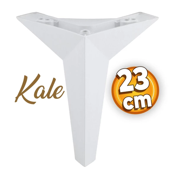 Kale Lüks Mobilya Kanepe Tv Ünitesi Koltuk Ayağı 23 Cm Beyaz Konsol Ayakları