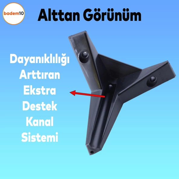 Kale Lüks Mobilya Kanepe Koltuk Tv Ünitesi Ayağı 15 Cm Siyah Ayakları - Resim 5