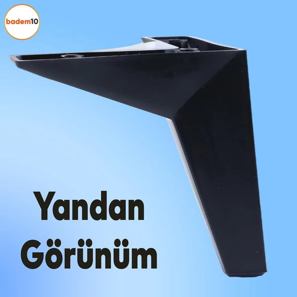 Kale Lüks Mobilya Kanepe Koltuk Tv Ünitesi Ayağı 15 Cm Siyah Ayakları - Resim 7