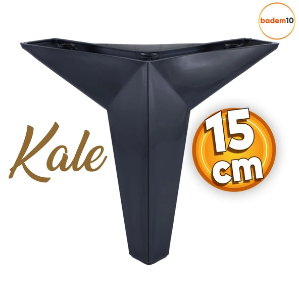 Kale Lüks Mobilya Kanepe Koltuk Tv Ünitesi Ayağı 15 Cm Siyah Ayakları
