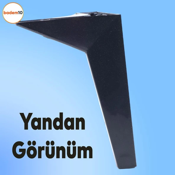 Kale Lüks Mobilya Kanepe Tv Ünitesi Koltuk Ayağı 23 Cm Siyah Konsol Ayakları - 7