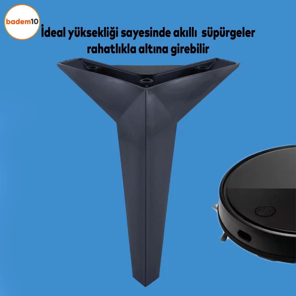 Kale Lüks Mobilya Kanepe Tv Ünitesi Koltuk Ayağı 23 Cm Siyah Konsol Ayakları - 2