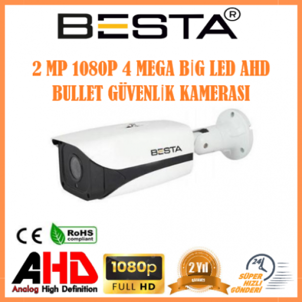 2 MP 1080P Dış Mekan AHD Full HD Gece Görüşlü Güvenlik Kamerası KD-9536