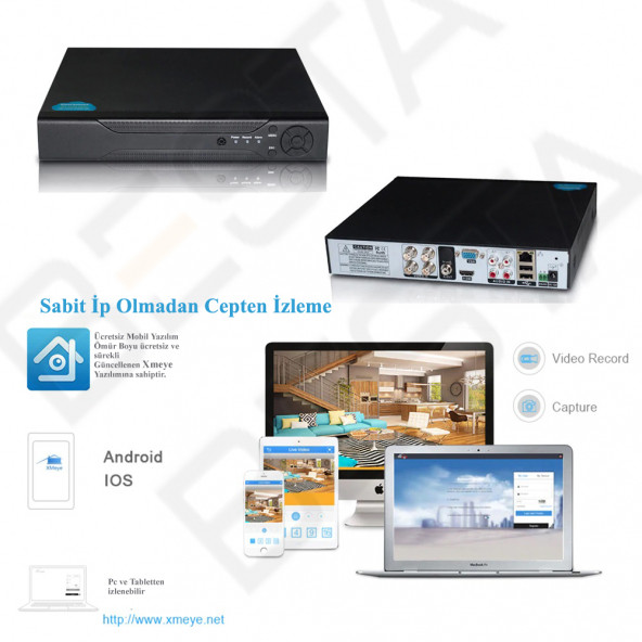 4 Kanal H265 Kablosuz Ahd Kayıt Cihazı KD-7004W - 2