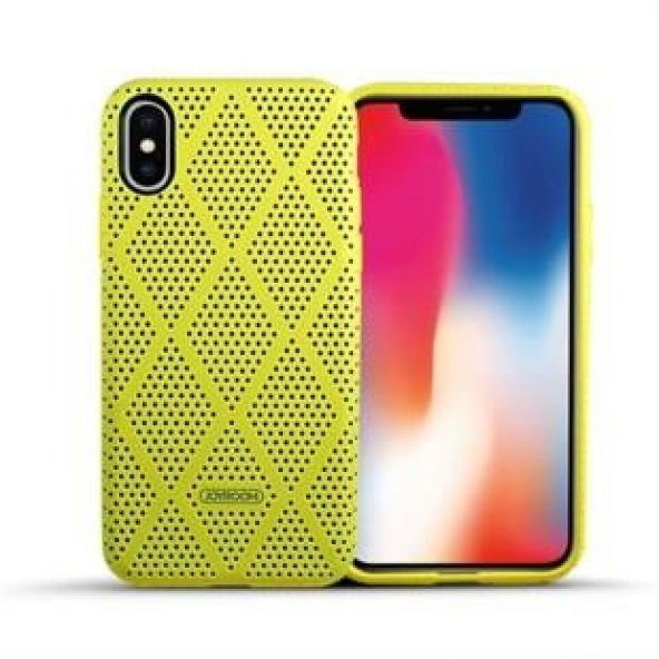 iPhone X/XS Joyroom Huki Series Sarı Delikli Silikon Kılıf - Resim 2