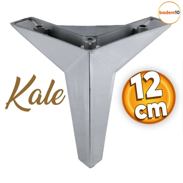 Kale Lüks Mobilya Kanepe Sehpa Tv Ünitesi Koltuk Ayağı 12 Cm Krom Renk Baza Ayakları