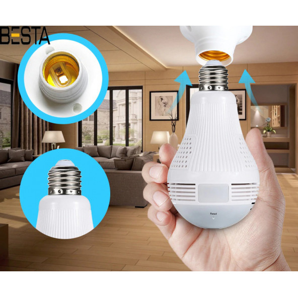 2 MP 1080P Kablosuz Ampul Kamera Xmeye KD-3608 - 2