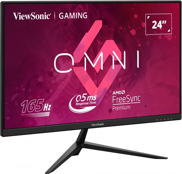 VIEWSONIC 23.8" VX2428 0.5MS 165HZ IPS FHD HDMI DP 3KENAR CERCEVESIZ FREESYNC GAMING MONITOR - Resim 2