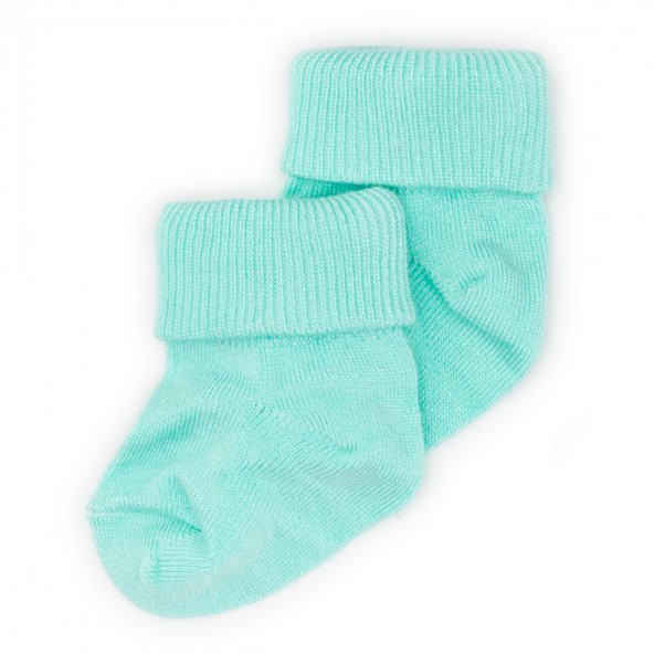 Novibaby 2li Bambu Bebek Çorap I Sea Green I 0-6 ay I Mint Yenidoğan Bebek Çorabı - 2