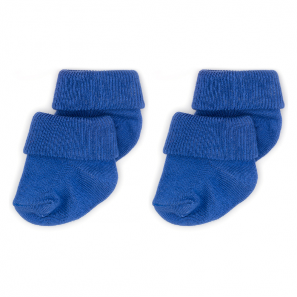 Novibaby 2li Bambu Bebek Çorap I Navy Blue I 0-6 ay I Lacivert Yenidoğan Bebek Çorabı