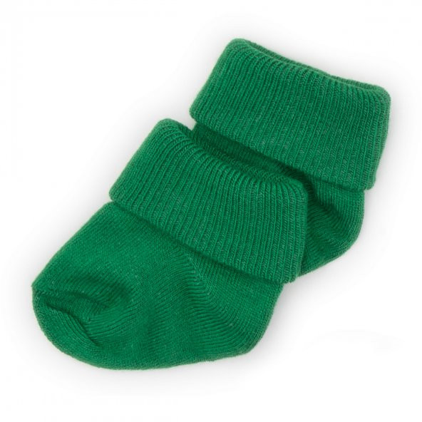 Novibaby 2li Bambu Bebek Çorap I Pine Green I 0-6 ay I Yeşil Yenidoğan Bebek Çorabı - 2