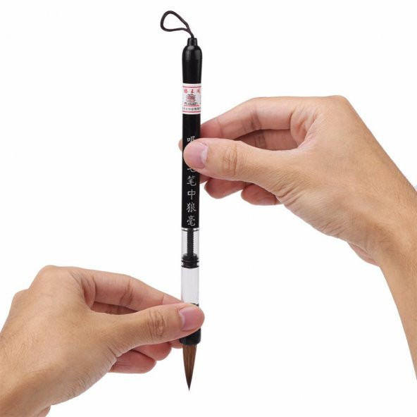 Valkyrie 6 Adet Su Hazneli Pistonlu Kaligrafi Boya Fırça Seti Suluboya Kalemi - 8