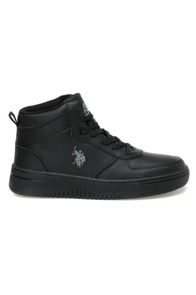 U.S. Polo Assn. ARISTO HI PU GSN 3FX Unisex Sneaker Ayakkabı Siyah 36-40 - 4
