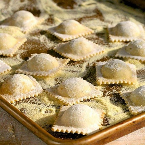 Desenli Hamur Kesici Ravioli Hamur Kesme Aparatı Pratik Ahşap Saplı Hamur şekillendirici - 2