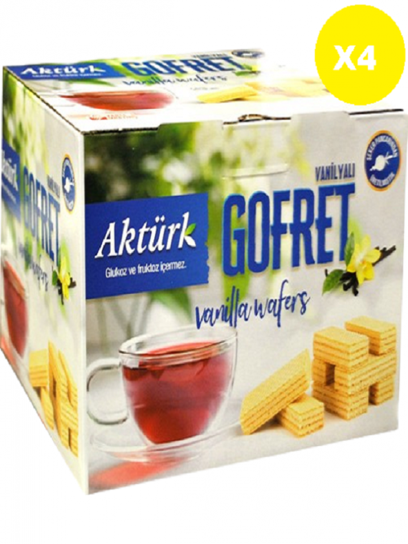 Aktürk Gofret Vanilyalı 800 gr X4