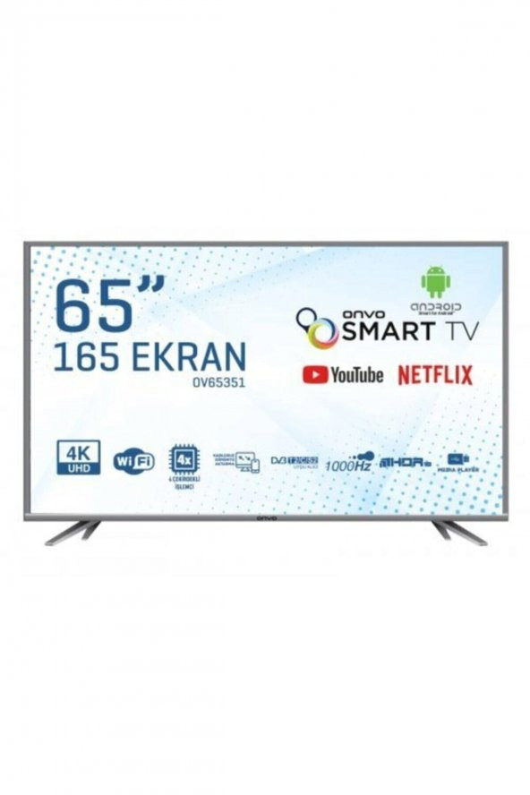 OV65351 65" 165 Ekran Uydu Alıcılı 4K Ultra HD Android