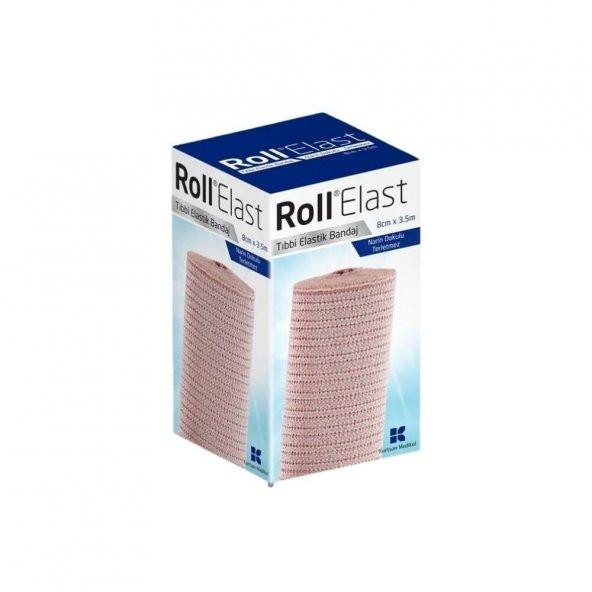 Roll Elast Tıbbi Elastik Bandaj 8cm X 3.5m