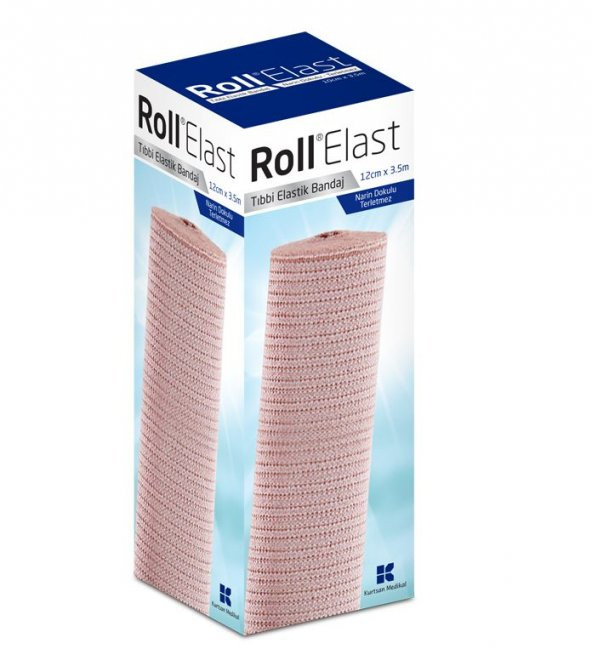 Roll Elast Tıbbi Elastik Bandaj Ten Rengi 12 CM x 3.5 M
