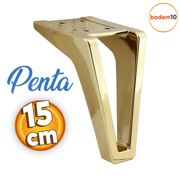 Penta Lüks Mobilya Kanepe Sehpa Tv Ünitesi Koltuk Ayağı 15 Cm Altın Gold Baza Ayakları