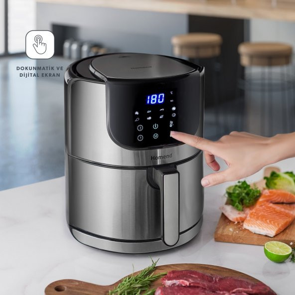 Homend Airfryday 2502H 8 Farklı Program, Dokunmatik Ekran, 5l Yağsız Fritöz - 4