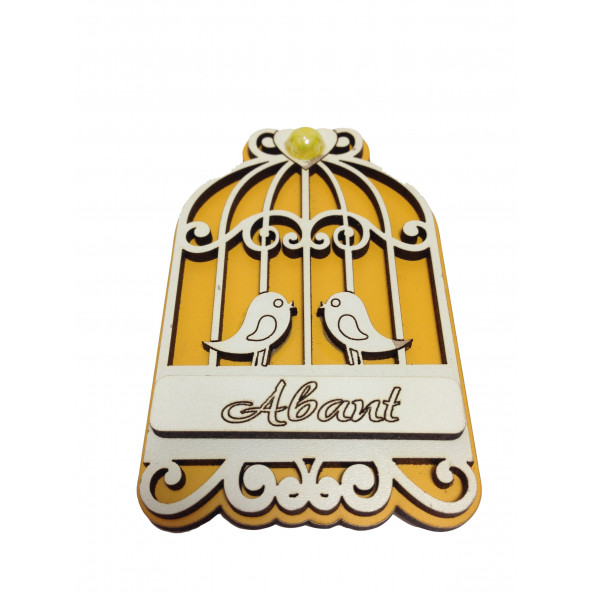 BUZDOLABI MAGNET,KAFESTEKİ KUŞLAR MODEL 5X8X0,6CM - 3